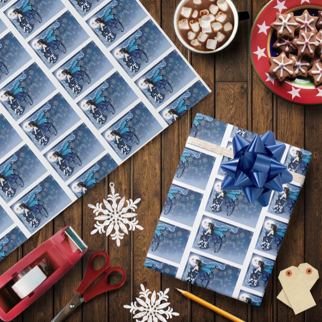 Papier Cadeau Mois d'hiver Fairy Blue (Créateur téléchargé)