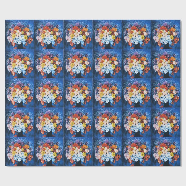 Papier Cadeau Moise Kisling, Bouquet de Tulipes, (Plat)