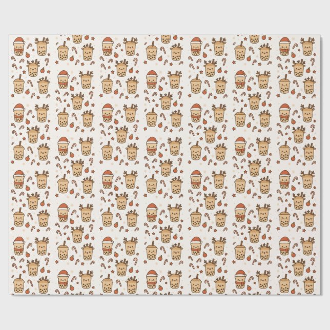 Papier Cadeau Moment boba joyeux (Plat)
