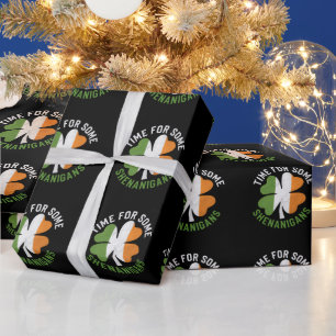 Papier Cadeau Moment pour quelques bêtises Trèfle Saint-Patrick