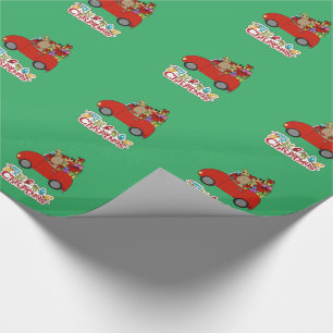 Papier Cadeau Mon 1er Noël en conduisant le renne