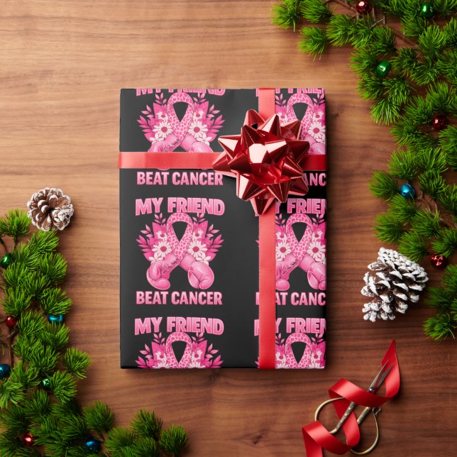 Papier Cadeau Mon ami a vaincu le cancer (Cadeau de vacances)