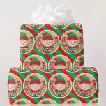 Papier Cadeau Mon premier Elf-Mas Christmas Red n Green<br><div class="desc">Mon premier Elf-Mas Christmas Red n Green Wrapper Paper</div>
