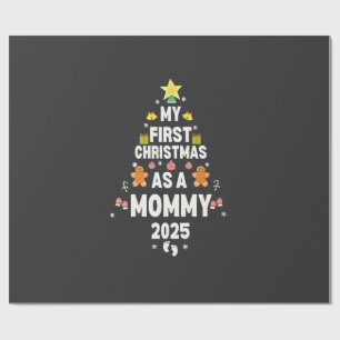 Papier Cadeau Mon premier Noël en tant que maman Noël 2025
