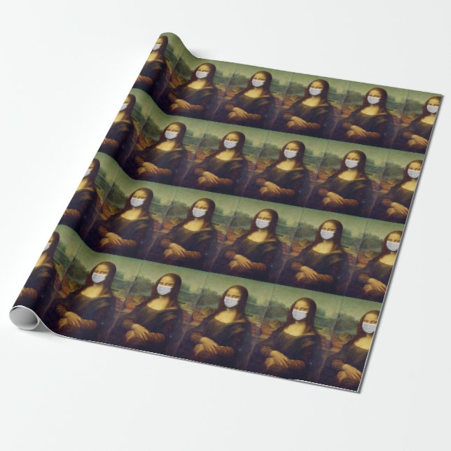 Papier Cadeau Mona Lisa masquée 2020 (Déroulé)