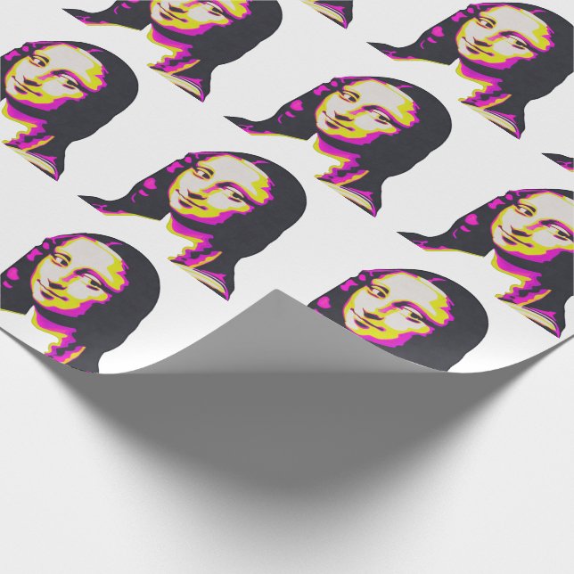 PAPIER CADEAU MONA LISA POP ART  (Coin)