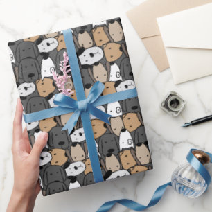 Papier Cadeau Monde Fantaisiste des Chiens