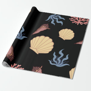 Papier Cadeau Monde sous-marin sans soudure motif en vintage. an