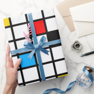 Papier Cadeau Mondrian Mania Retro