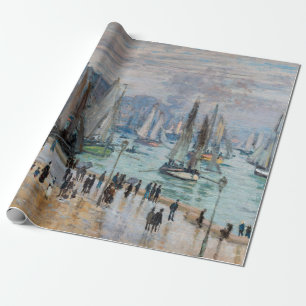 Papier Cadeau Monet - Bateaux de pêche quittant le port, Le Havr