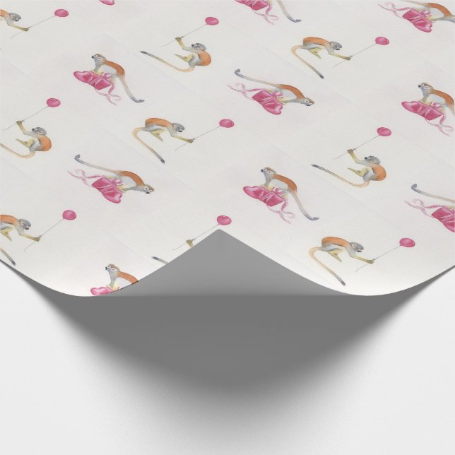 Papier Cadeau Monkey Party Birthday Gift Wrap (Coin)