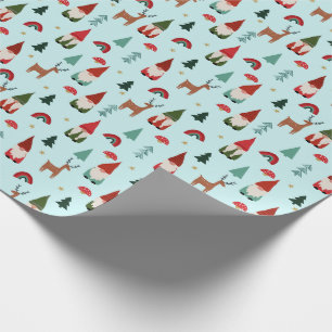 Papier Cadeau Monnaie de Noël Gnomes