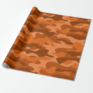 Papier Cadeau Monocolore espagnol Orange Camo