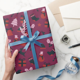Papier Cadeau Monogramme audacieux et scintillant Mariage contem
