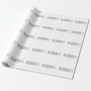 Papier Cadeau Monogramme élégant et nom de l'entreprise (ou autr