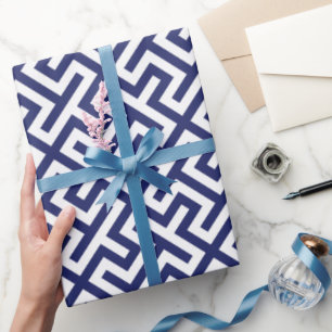 Papier Cadeau Monogramme géométrique de motifs d'abrégé sur