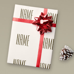 Papier Cadeau Monogramme, marque ou nom commercial   Brown non b