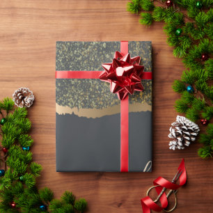 Papier Cadeau Monogramme moderne Elegant Gold Touch