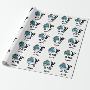 Papier Cadeau monogramme personnalisé F est pour l'illustration