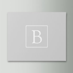Papier Cadeau Monogramme simple gris clair
