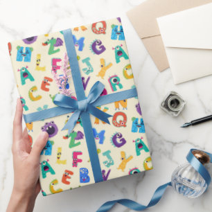 Papier Cadeau Monster Enfants ABC Silly Alphabet Monsters