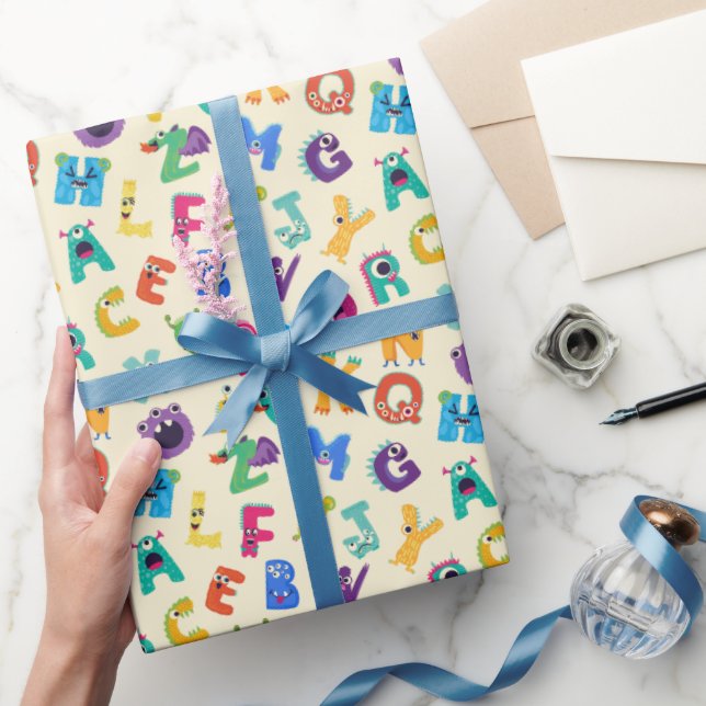 Papier Cadeau Monster Enfants ABC Silly Alphabet Monsters (Cadeaux)