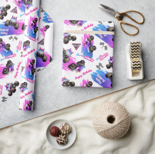 Papier Cadeau Monster Jam - Sparkle Smash Anniversaire