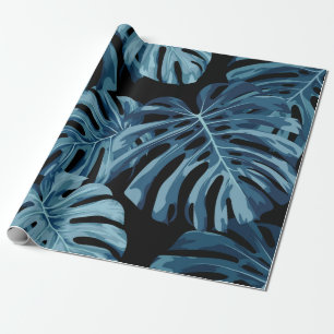Papier Cadeau Monstera tropical plante / décoration d'usine