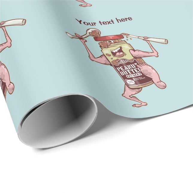 Papier Cadeau Monstre à bec d'arachide (Coin rond)