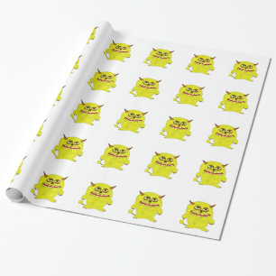 Papier Cadeau monstre troll halloween frisson
