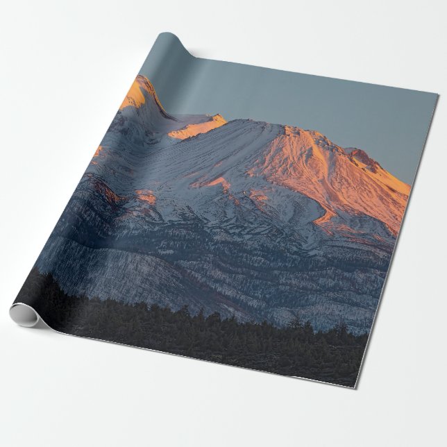 PAPIER CADEAU MONT SHASTA AU COUCHER DE SOLEIL (Déroulé)