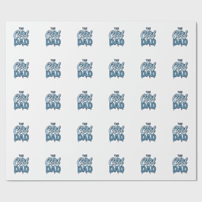 Papier Cadeau Montagne Cool Dad Graphisme Vintage_1 (Plat)