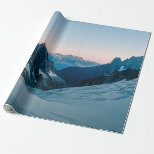 PAPIER CADEAU MONTAGNE COUVERTE DE NEIGE