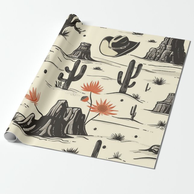Papier Cadeau Montagne occidentale  (Déroulé)