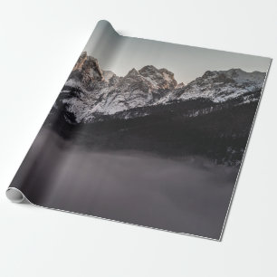 PAPIER CADEAU MONTAGNE ROCHEUSE SOUS GRIS KY
