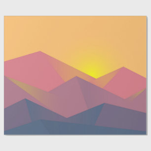 Papier Cadeau Montagnes Rustiques Géométrique Minimaliste