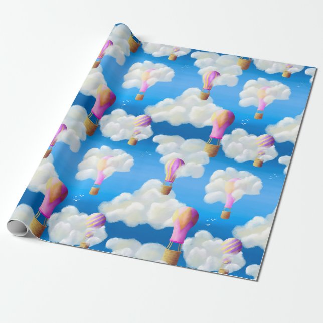 Papier Cadeau Montgolfière (Déroulé)