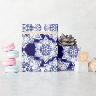 Papier Cadeau Montre de porcelaine bleu