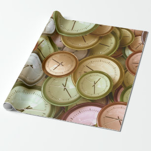 Papier Cadeau Montre Horloge Bureau École Club Boutique Cristaux