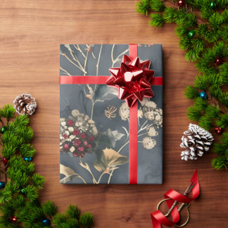 Papier Cadeau Moody Floral Winter