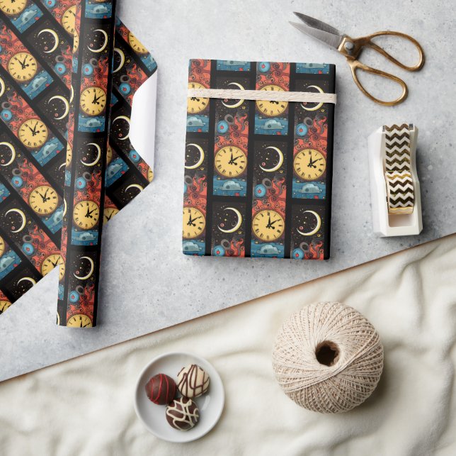 Papier Cadeau Moon Clock (Artisanat)