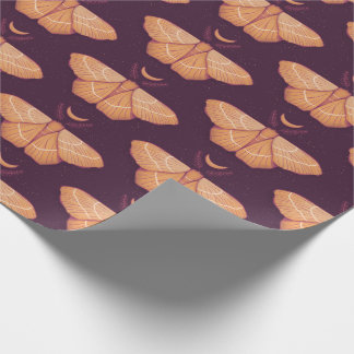 Papier Cadeau Moon Moth Witchy Night Art - Illustration magique