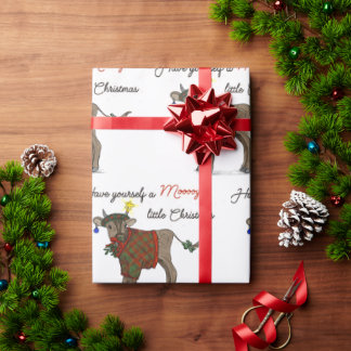 Papier Cadeau Moooy Christmas