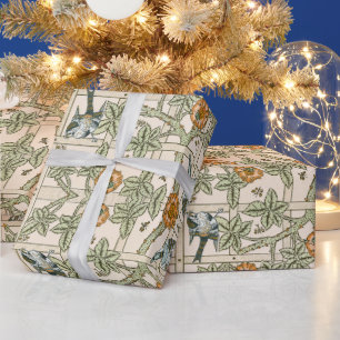 Papier Cadeau Morris' Trellis - Fleur Vintage et Motif d'oiseaux