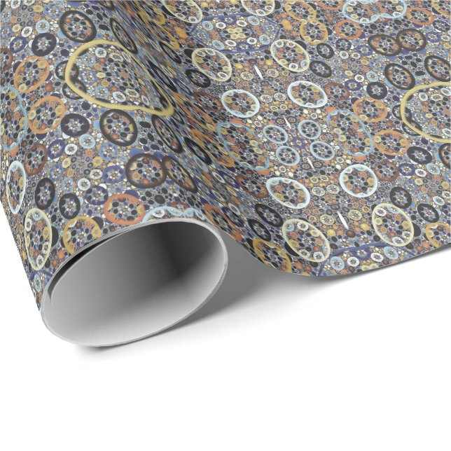 Papier Cadeau Mosaic Beauté Fractal Art (Coin rond)