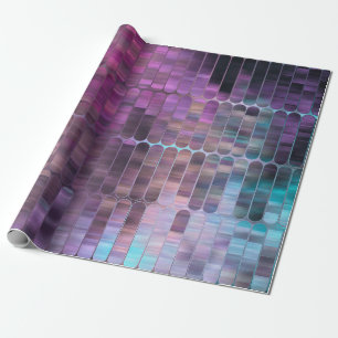 Papier Cadeau Mosaïque abstraite brillante multicolore avec bril