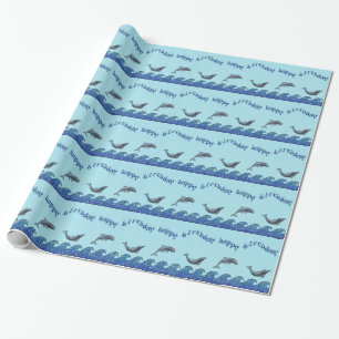 Papier Cadeau mosaïque de dauphin