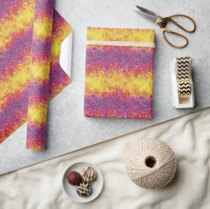 Papier Cadeau Mosaïque de verre coloré inspirée du coucher de so