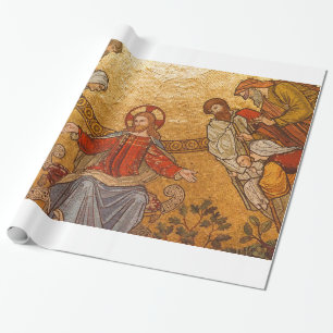 Papier Cadeau Mosaïque d'église - Jésus-Christ