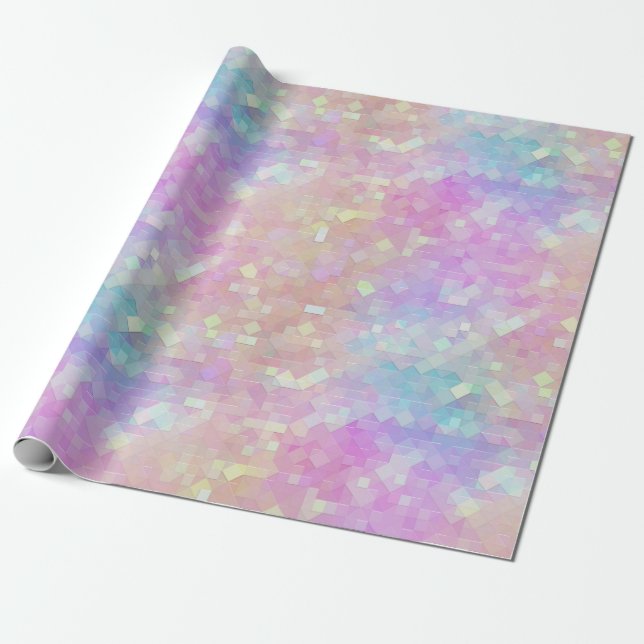 Papier Cadeau mosaïque holo sparkle : (Déroulé)